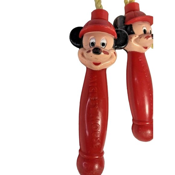 Walt Disney Production Arco Mickey Mouse Jump Rope 72" Rope 5" Handles Vintage - Picture 3 of 12